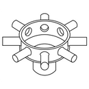 Secondary Head - 10 outlet 32mm