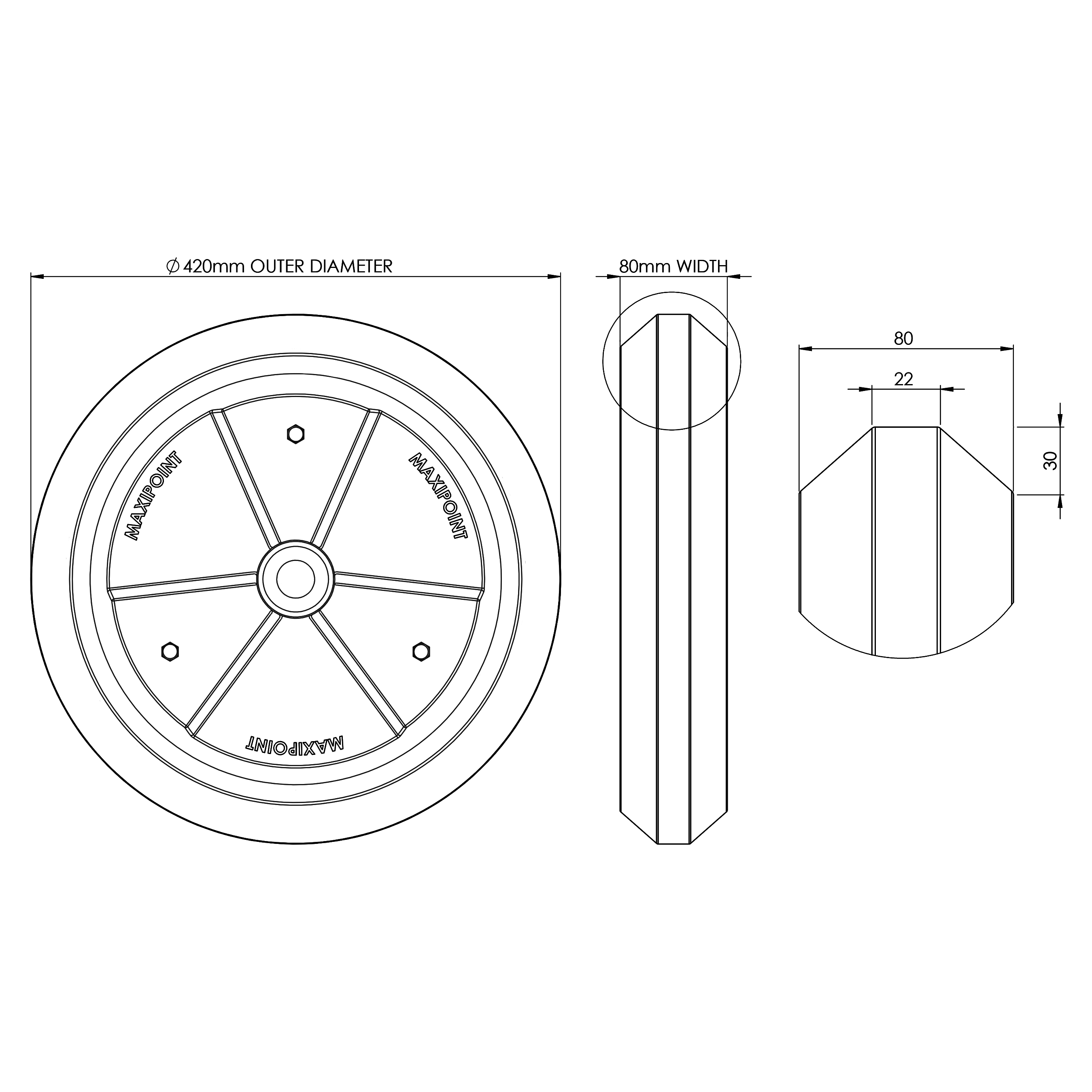 Conserva Press Wheel V Profile