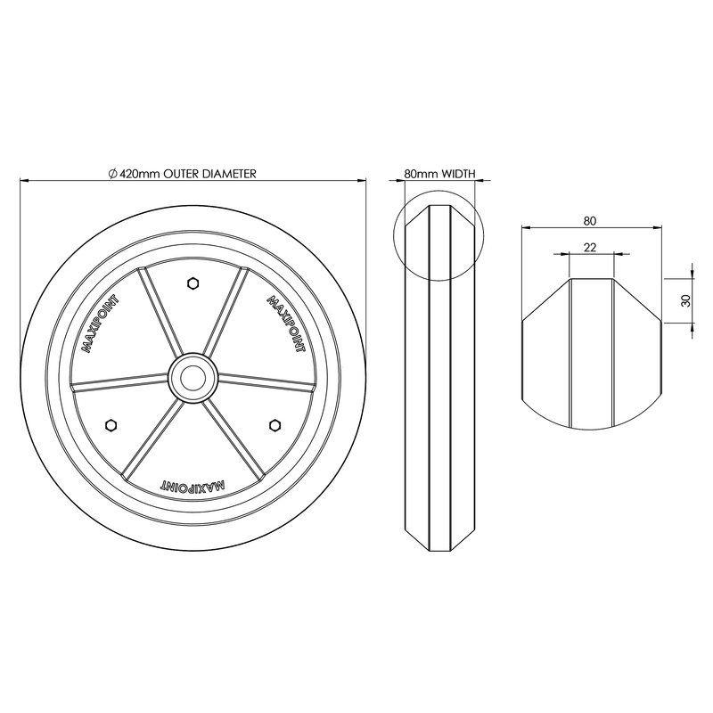 Conserva Press Wheel V Profile